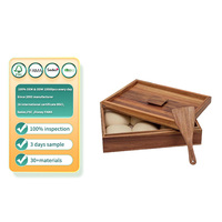 Caja de Fermentación de Masa de Pizza de Madera Personalizable con Tapa, Madera de Acacia, Adecuada para Almacenamiento en la Cocina y Horneado