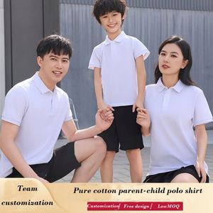 Camisetas Familiares Personalizadas de Alta Calidad para Hombre, Transpirables, de Manga Corta, con Estampado, Tela Sólida, Logotipo Bordado, Camisa Polo Empresarial - Product Image 2