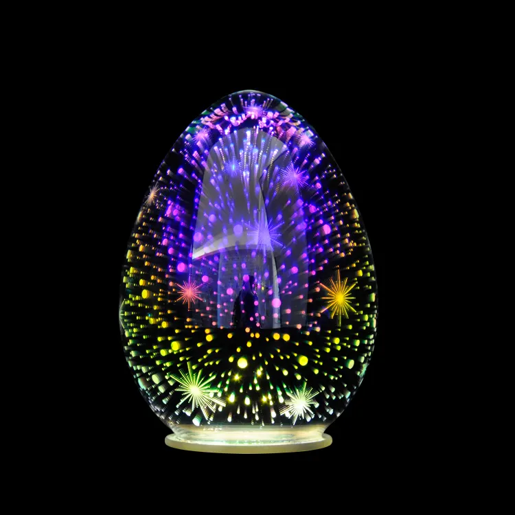 2022 Pasen Festival Handblown 3D Effect Led Light Up Glas Ei