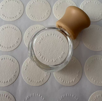 Autocollant personnalisé avec logo de marque en relief, papier texturé mat, autocollants adhésifs, étiquette d'emballage