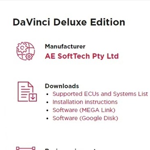 Software <span class=keywords><strong>DaVinci</strong></span> Deluxe Edition Ultima Versione 2024 per Sistemi Antinquinamento Moderni DTC DPF EGR SCR TVA MAF - Product Image 2