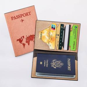 Multifunctional PU <b>Document</b> Bag Fashionable Card <b>Holder</b> Zipper Closure Protective Cover for Overseas <b>Travel</b> Business Card - Product Image 4