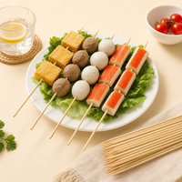 Brochettes jetables en bambou en gros pour barbecue commercial, idéales pour kebab, saucisses, tanghulu, barbe à papa et fruits