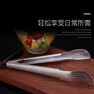 Pinces alimentaires en acier inoxydable 304 extra longues pour la cuisine, la pâtisserie, le pain, les steaks, les barbecues, avec embouts en silicone - Product Image 2