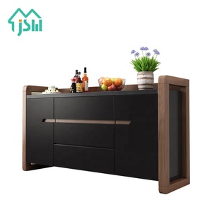 Hot Sale Luxury Furniture Living Room Big Size <strong>Black</strong> Storage Wood <strong>Sideboard</strong> Kitchen <strong>Cabinet</strong> - Product Image 6