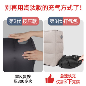 Repose-pieds gonflable Travelsky, coussin d'air doux de 5 cm d'épaisseur pour avion, train, voiture, bureau - Product Image 4