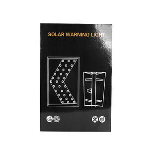 33 أضواء مرورية وامضة LED تعمل بالطاقة الشمسية مؤشر اتجاه السلامة على الطرق 3 م لوحة إشارة عاكسة لافتات تحذير حركة المرور - Product Image 4