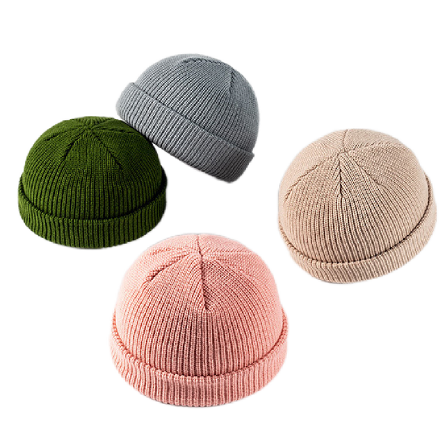 Customizable Pattern Logo Manufacturer Products Custom Knit Multicolor Brimless Hat Winter Hat Beanies