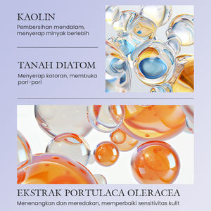 Mascarilla Facial de Berenjena Certificada por Bpom, 40g, Limpieza Profunda, Calmante, Equilibrio de Agua y Aceite en la Piel, Mascarilla de Barro Calmante en Barra - Product Image 4