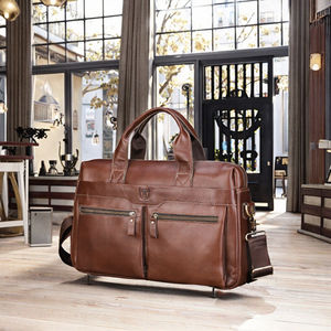 Genuine <b>Leather</b> Handmade Durable Men's Classic Luxury Messenger Crossbody Shoulder <b>Laptop</b> Briefcase Soft <b>Bag</b> - Product Image 3