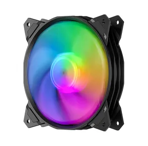 Uphere PWM LED Case Fan Hot Sale Computer Case Plastic Pc Fan 120mm Cpu Cooling Fan Pwm Rainbow RGB 4pin Plastic Coolers CN;GUA