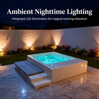 Système de filtration pour piscine hors sol modulaire préfabriquée LEWOL POOL en acier et fibre de verre, écologique, pour jardin et patio.