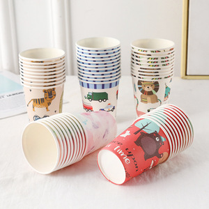 Gobelets en papier personnalisés imprimés en couleur pour anniversaire, gobelets en papier jetables pour fête de mariage - Product Image 2