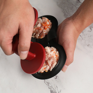 Dễ Dàng Tự Chế Nhồi Bông Bánh Mì Kẹp Thịt Báo Chí Nhựa Đôi Khoang Nhãn Hiệu Không Dính Bánh <span class=keywords><strong>Hamburger</strong></span> Patties Nhà Sản Xuất Cho Thịt Bò Patties - Product Image 3