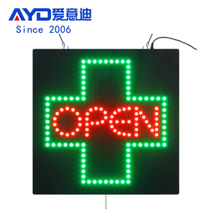 16*16 "ไฟ LED สว่างพิเศษ<span class=keywords><strong>เปิด</strong></span>ในร่มสัญลักษณ์กระพริบโฆษณา<span class=keywords><strong>ร้าน</strong></span>ขายยาร้านขายยาป้าย - Product Image 1