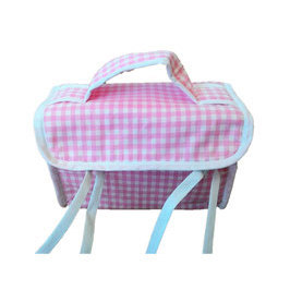 BORSA PER LA SCUOLA MATTONELLA CON CUOCHETTI ROSA - Product Image 1