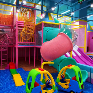 Équipement de terrain de jeux intérieur à <span class=keywords><strong>prix</strong></span> d'usine, <span class=keywords><strong>parc</strong></span> de trampolines, toboggan, murs d'escalade en PVC et acier pour centre de divertissement commercial pour enfants - Product Image 5