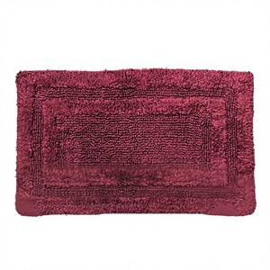 Tapis de bain en coton bleu et blanc à motifs floraux, très vendu, de haute qualité, écologique, antidérapant, absorbant, lavable en machine - Product Image 1