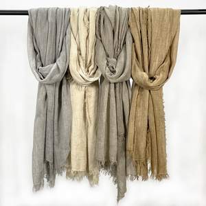 Pañuelo islámico de rayón voile con textura transpirable y diseño moderno, color veteado, hiyab de viscosa, elegante chal tailandés para el verano 2026 - Product Image 5