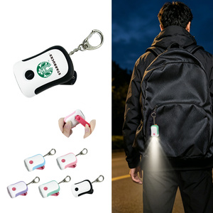 Mini lampe torche <span class=keywords><strong>dynamo</strong></span> à manivelle personnalisable avec logo, porte-clés, lumière d'urgence pour cadeaux promotionnels et offres en plein air - Product Image 1
