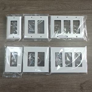 Trang trí <span class=keywords><strong>1</strong></span> băng đảng screwless tường tấm trắng chuyển Outlet bìa với Bao gồm vít - Product Image 1