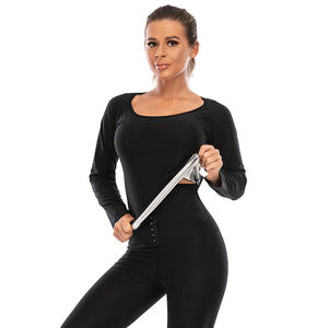 Traje de Sauna de manga larga para mujer, ejercicio físico, Sauna, traje de sudor, de Sauna Top, gimnasio, entrenamiento, chaqueta de sudor - Product Image 1