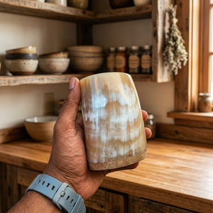 Tasses réutilisables contemporaines en fibre de paille de blé biologique avec couvercles en céramique anti-fuite pour usage domestique - Product Image 1