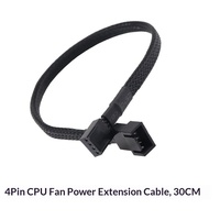 Câble adaptateur répartiteur de ventilateur PWM 4 broches 1-2 pour ventilateur de refroidissement CPU d'ordinateur, câble d'extension d'alimentation prenant en charge le répartiteur de ventilateur de châssis 3 broches 27 cm