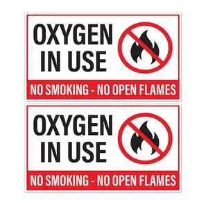 Waterproof, Adhesive, Danger, No Smoking Labels, Stickers, Warning Sign, Laminated For Ultimate UV Resistant For Outdoor and Indoor