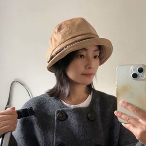 2025 New Arrival Women Slouch Style Suede Bucket <b>Hat</b> Fashion Trendy Vintage Autumn Winter Casual Fishermen <b>Hat</b> - Product Image 3