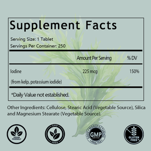 Vendita di alghe con supplemento di iodio, supporto per la salute della tiroide, sistema immunitario e metabolismo, compresse 250 - Product Image 2