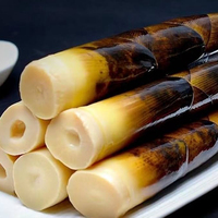 Aperitivos vegetales esenciales para el período de pérdida de grasa, condimento natural bajo en sal, brotes de bambú pelados a mano