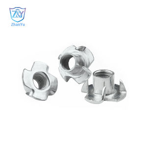 1/4 "/3/8"/5/16 "Acero galvanizado/Acero inoxidable Tuercas en <span class=keywords><strong>T</strong></span> de 4 puntas Tuercas de garra para muebles - Product Image 2