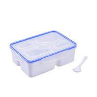 Keuken Accessoires Grote Capaciteit Koelkast Lunch Opbergdoos Transparant Plastic Verzegeld Voedsel Fruit Crisper Box Met Lepel