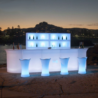 Table de Bar LED, meuble de comptoir, rvb, idéal pour les fêtes, les événements, design moderne