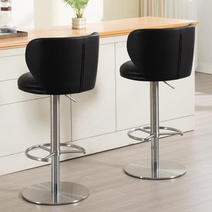 Chaise de bar au design moderne ALINUNU pour bar et îlot de cuisine, tabouret de bar <span class=keywords><strong>pivotant</strong></span> à 360 degrés - Product Image 4