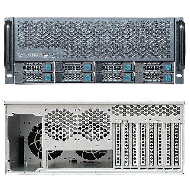 ZhenLoong 4U 8 Bay Rackmount Hot Swap HDDs SAS SATA 19" Inch Rack Server Chassis Storage 8 PCI Slots Case Redundancy 1+1 800W