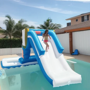 Tobogán Acuático Inflable Comercial para Verano, Parque Acuático Flotante, Juego Deportivo para Adultos, Mini Tobogán Inflable para Piscina - Product Image 4