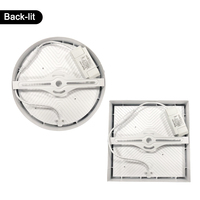 Plafonnier LED encastré en aluminium pour intérieur, 6W 12W 18W 24W SMD, carré ou rond, pour maison ou bureau, fin et élégant