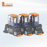 Relais Miniature LANBOO et Base Petit 8 broches 12V Tension nominale 24VDC Tension de bobine Théorie électromagnétique Caractéristique de protection scellée