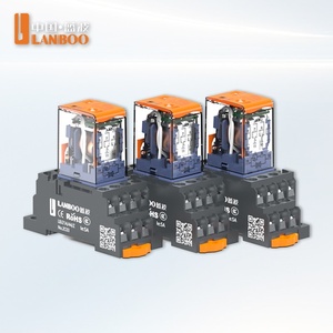 Lanboo รีเลย์ขนาดเล็กและฐาน8pin แรงดันไฟฟ้า12V แรงดันไฟฟ้าขดลวด24VDC แรงดันไฟฟ้าคุณสมบัติป้องกันที่ปิดผนึกทฤษฎีแม่เหล็กไฟฟ้า - Product Image 1