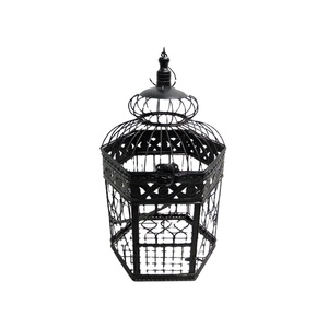 Bộ lồng chim kim loại cao cấp GETOOK, thiết kế công nghiệp, làm thủ công, màu trắng, gồm 2 chiếc, không gian rộng, trang trí nhà cửa, sân vườn - Product Image 5