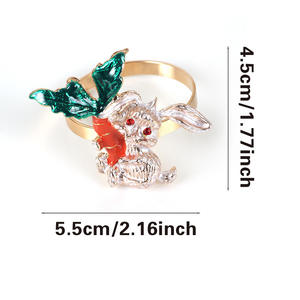 <span class=keywords><strong>Lapin</strong></span> de Pâques étreignant radis rond de serviette hôtel banquet table goutte à goutte huile <span class=keywords><strong>lapin</strong></span> rond de serviette - Product Image 3