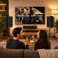Paquete Completo de Sistema de Sonido Karaoke para el Hogar, Amplificador Digital DSP de 400W 600W 800W, Micrófono Inalámbrico, Juego de Altavoces Metálicos Profesionales