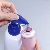 Meilleures ventes - Bouteilles de voyage en silicone compressibles de qualité alimentaire approuvées par la TSA, 2 oz (100 ml), avec conception anti-fuite à 3 couches, logo personnalisé