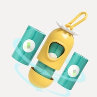 Boîte d'emballage en plastique multicolore pour distributeur de sacs à déjections canines épaissis pour l'extérieur, portable