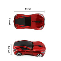 Ratón Inalámbrico con Forma de Auto Personalizado con Logotipo, Ratón Óptico Deportivo con Receptor USB, Ratón Portátil para Computadora Portátil y de Escritorio, Regalo