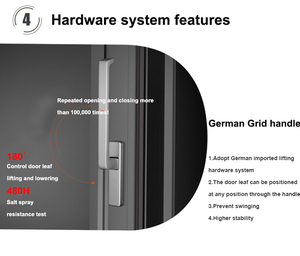 ประตูบานเลื่อนกระจกสองชั้นบานเลื่อนด้านนอกบานเลื่อนขนาดใหญ่แรงกระแทกจากพายุเฮอริเคนที่ได้รับการรับรองจากฟลอริด้า - Product Image 2