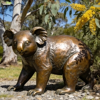 YOUFNE Statue de koala réaliste grandeur nature en métal bronze cuivre laiton pour la décoration extérieure de jardin et de parc