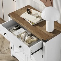 Armoire de café-bar buffet de ferme moderne buffet avec tiroir et étagère réglable armoire de rangement de porte de grange pour la cuisine